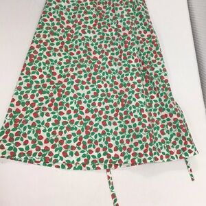 Vintage Strawberry Print Wrap Skirt Size L 🍓